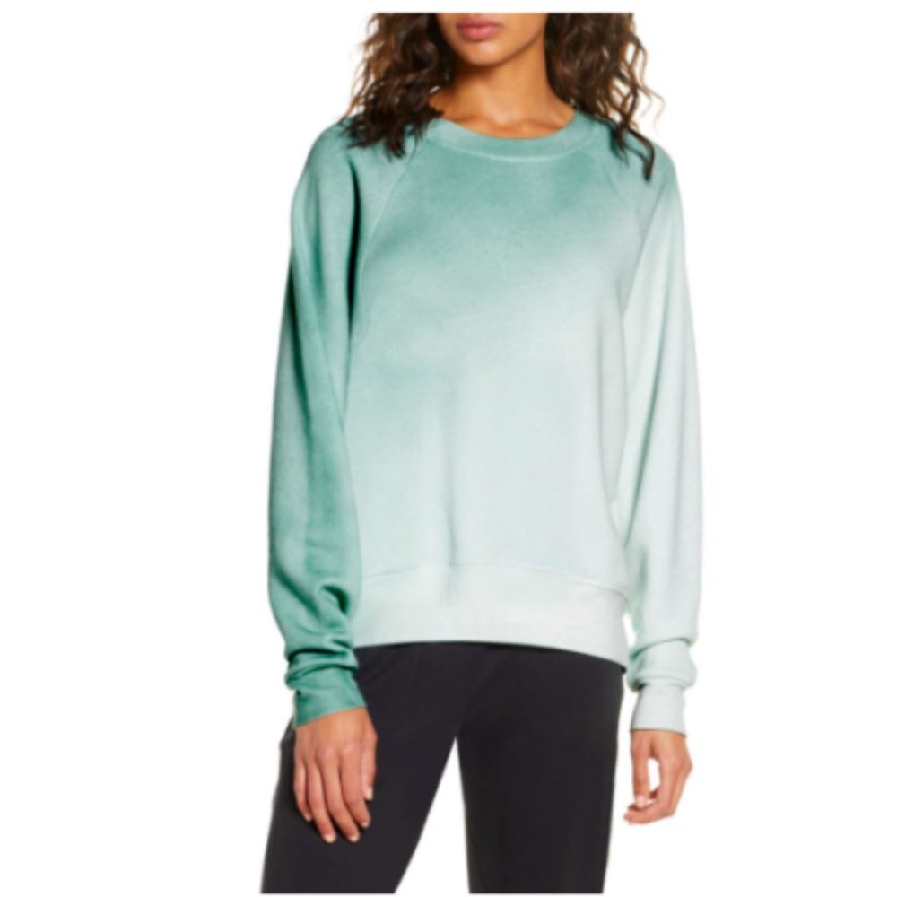 Zella Mint Green Ombre Crewneck Sweatshirt